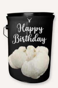 Luxury "Happy Birthday" Lion's Mane Mushroom Grow Kit - Organic Deer Manor® Celebratory Gift