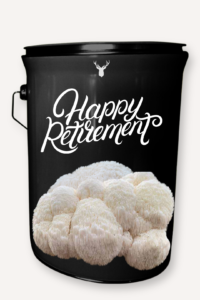 "Happy Retirement" Lion's Mane Mushroom Grow Kit - Celebrate a New Chapter with Organic Luxury