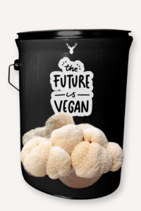 "The Future is Vegan" Lion's Mane Mushroom Grow Kit - Embrace Veganism with Organic Gourmet Mushrooms