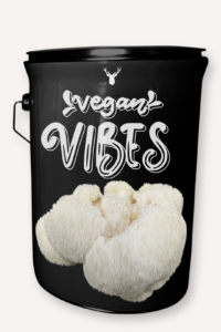 "Vegan Vibes" Lion's Mane Mushroom Grow Kit - Celebrate Plant-Based Living with Organic Gourmet Mushrooms