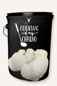 "Cooking is My Cardio" Lion's Mane Mushroom Grow Kit - Elevate Culinary Workouts with Organic Gourmet Mushrooms