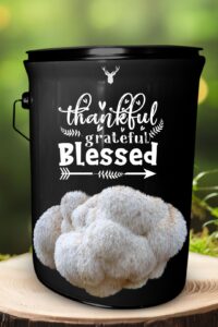 "Thankful, Grateful, Blessed" Lion's Mane Mushroom Grow Kit - Celebrate Thanksgiving with Organic Gourmet Luxury