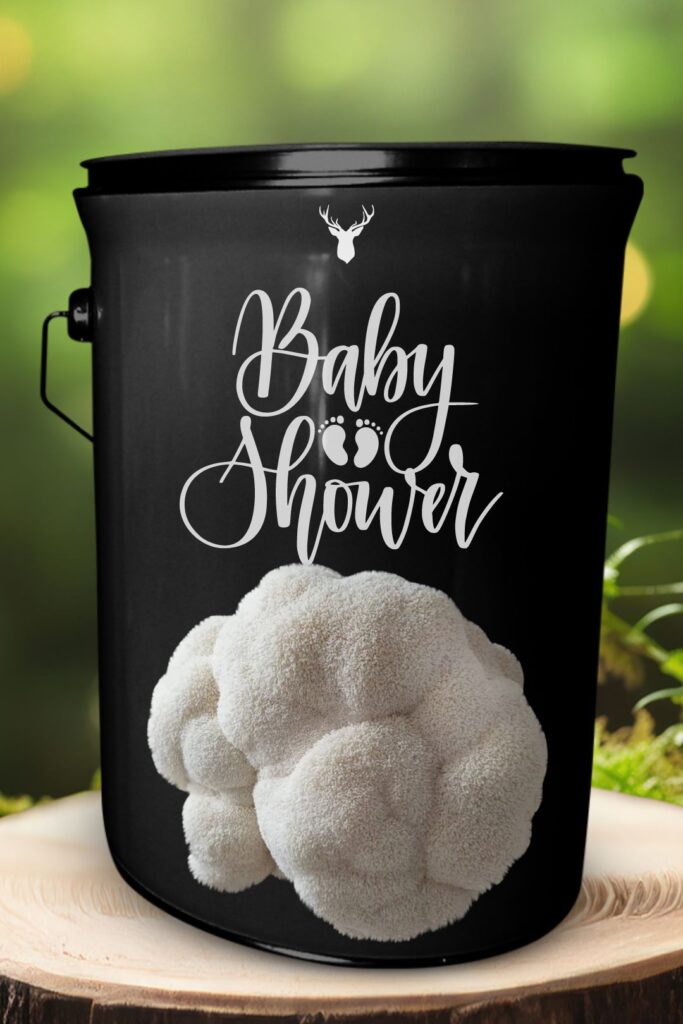 "Baby Shower" Lion's Mane Mushroom Grow Kit - Celebrate New Beginnings with Organic Luxury