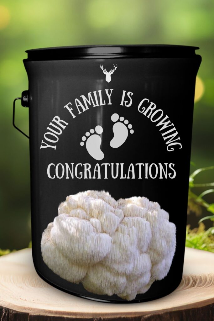 "Your Family is Growing - Congratulations" Lion's Mane Mushroom Grow Kit - Celebrate Family Growth, Adoption and Blended Families