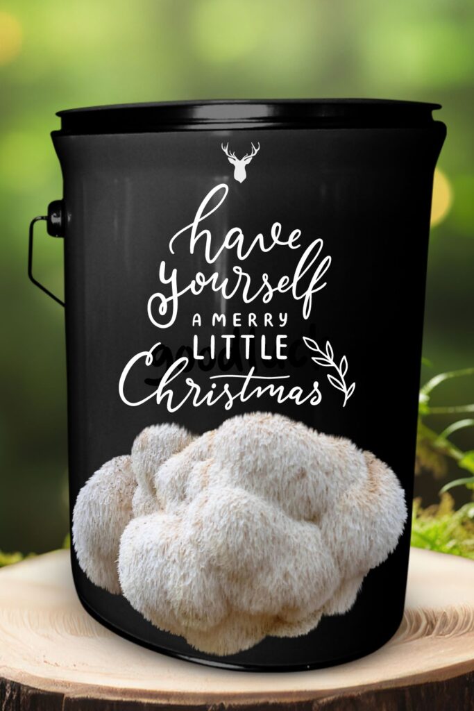 "Have Yourself a Merry Little Christmas" Lion's Mane Mushroom Grow Kit - Celebrate Christmas with Organic Gourmet Mushrooms