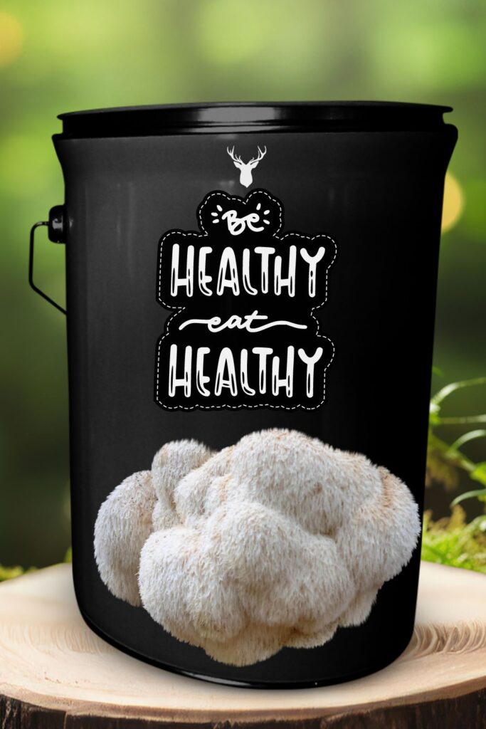 "Be Healthy, Eat Healthy" Lion's Mane Mushroom Grow Kit - Embrace Organic Wellness