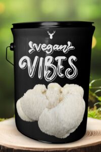 "Vegan Vibes" Lion's Mane Mushroom Grow Kit - Celebrate Plant-Based Living with Organic Gourmet Mushrooms