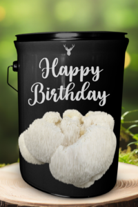 Luxury "Happy Birthday" Lion's Mane Mushroom Grow Kit - Organic Deer Manor® Celebratory Gift