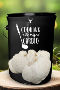 "Cooking is My Cardio" Lion's Mane Mushroom Grow Kit - Elevate Culinary Workouts with Organic Gourmet Mushrooms