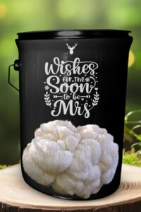 "Wishes for the Soon to Be Mrs" Lion's Mane Mushroom Grow Kit - Send Her Organic Blessings and Beautiful Mushrooms