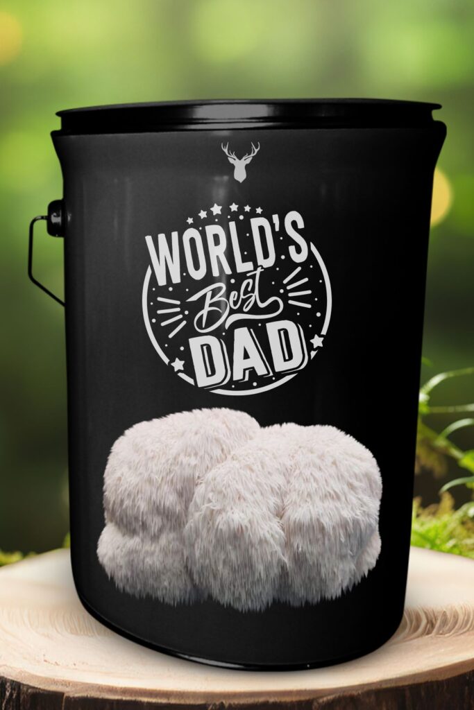 "World's Best Dad" Lion's Mane Mushroom Grow Kit - Celebrate the Strength and Wisdom of Dad