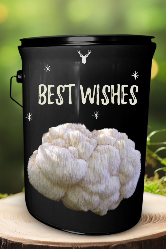 "Best Wishes" Organic Lion's Mane Mushroom Grow Kit - A Gift of Gourmet Goodness